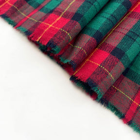 Green/Red Plaid Cotton Flannel