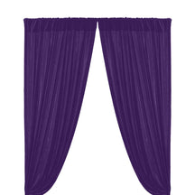 Micro Velvet Rod Pocket Curtains - Plum
