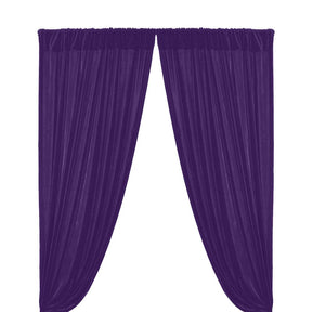 Micro Velvet Rod Pocket Curtains - Plum