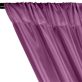 Poly China Silk Lining Rod Pocket Curtains - Plum