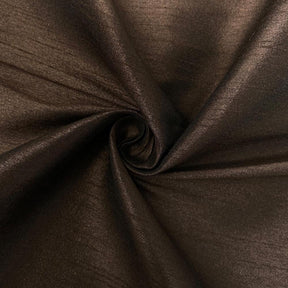Polyester Dupioni Rod Pocket Curtains - Chocolate Brown 43/120