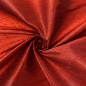 Polyester Dupioni Rod Pocket Curtains - Dark Red 29