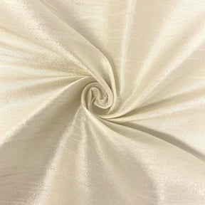 Polyester Dupioni Rod Pocket Curtains - Ivory 102