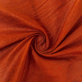 Polyester Dupioni Rod Pocket Curtains - Rust 31