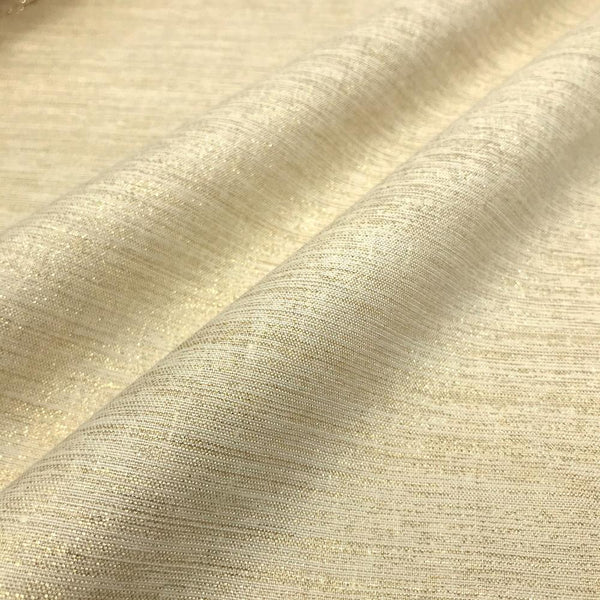 Beige Polyester Metallic Brocade