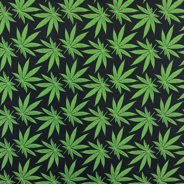 Black Sativa Print Broadcloth