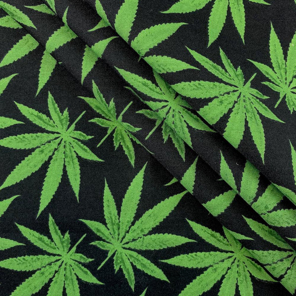 Black Sativa Print Broadcloth