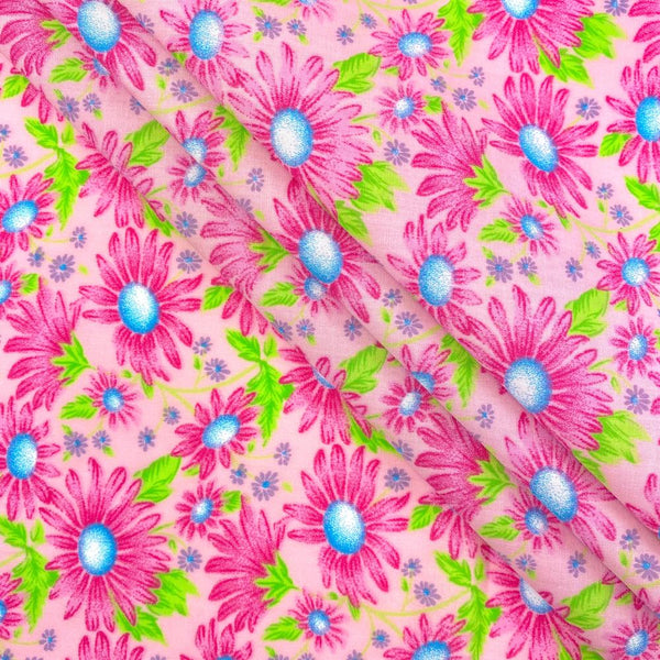 Pink Aster Print Broadcloth