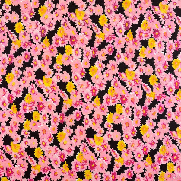 Pink Daffodil Printed Broadcloth