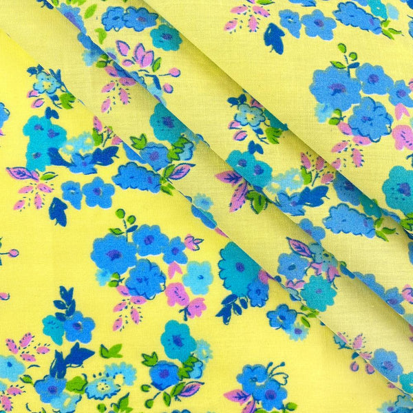 Yellow Heather Garden Print Broadcloth