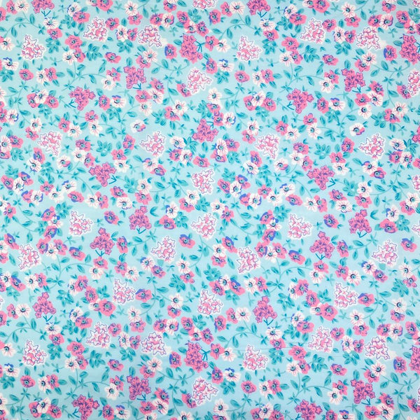 Blue Primrose Print Broadcloth