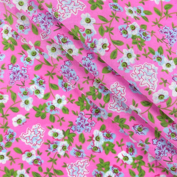 Pink Primrose Print Broadcloth