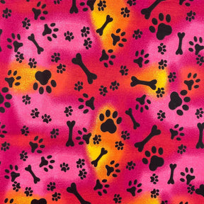 Pink Tie-Dye Doggie Print Broadcloth