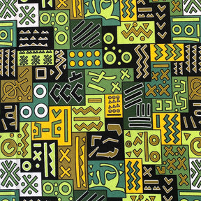 Geometric African Print DTY Brushed (6-2)