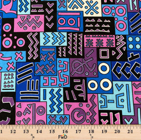 Geometric African Print DTY Brushed (6-4)