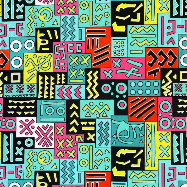 Geometric African Print DTY Brushed (6-5)