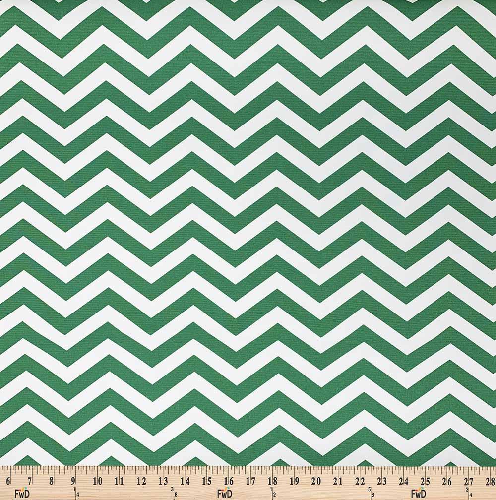 Ottertex Waterproof Canvas Zigzag Print Fabric SV575438 - Green Image A9