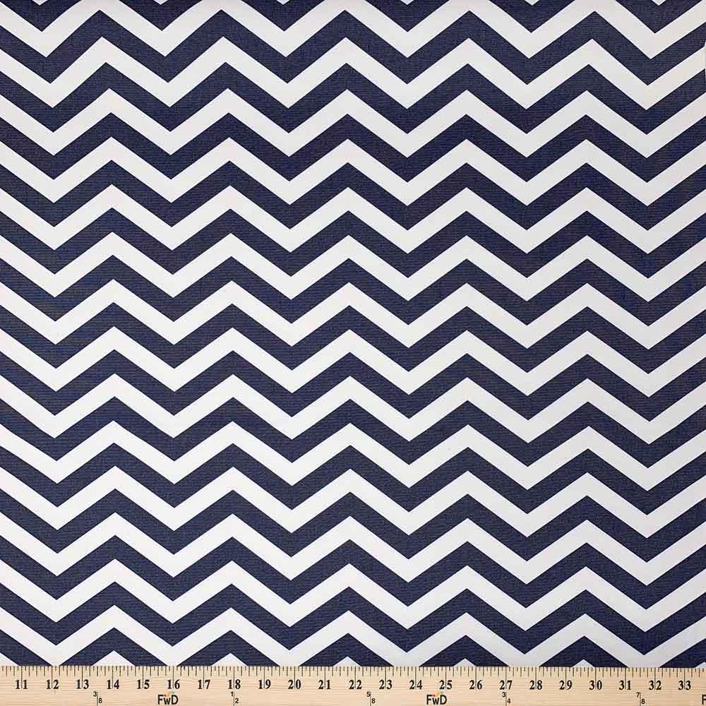 Ottertex Waterproof Canvas Zigzag Print Fabric SV575439 - Navy Blue Image A9