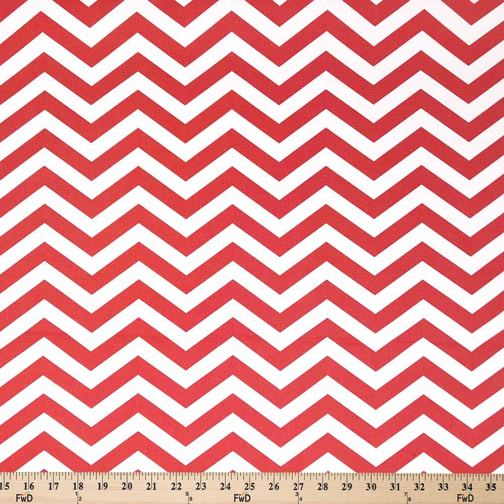 Ottertex Waterproof Canvas Zigzag Print Fabric SV575440 - Red Image A9