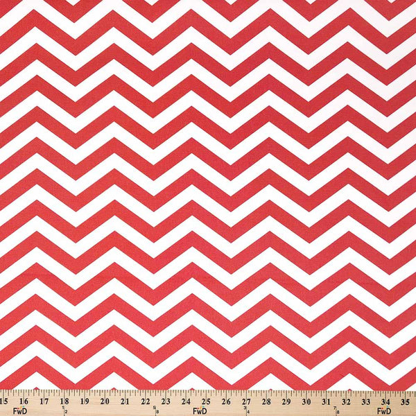 Ottertex Waterproof Canvas Zigzag Print Fabric SV575440 - Red Image A9