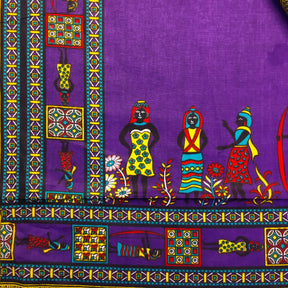 Dashiki Angelina African Print - Purple Fabric