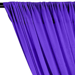 All-Over Micro Sequins Starlight On Stretch Mesh Rod Pocket Curtains - Purple