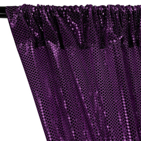 American Trans Knit Sequins Rod Pocket Curtains - Purple