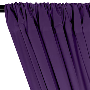 Cotton Polyester Broadcloth Rod Pocket Curtains - Purple
