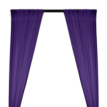 Power Mesh Rod Pocket Curtains - Purple