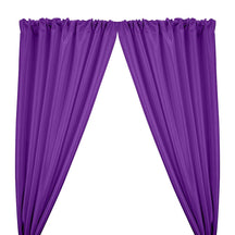 Stretch Taffeta Rod Pocket Curtains - Purple