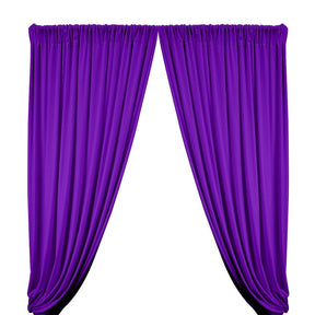 Stretch Velvet Rod Pocket Curtains - Purple