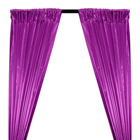 Tissue Lame Rod Pocket Curtains - Purple