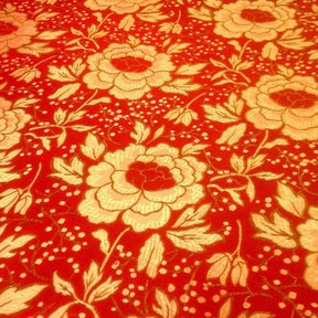 Carnation Metallic Brocade Fabric