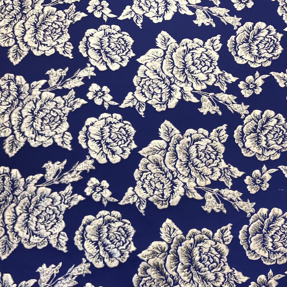 Silver 3D Metallic Jacquard SV574464 Royal Blue 1