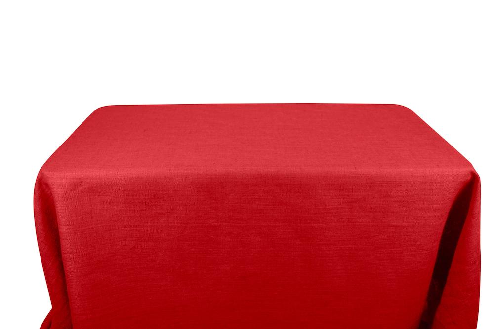 Burlap 8 Feet Banquet Table Covers Red 1