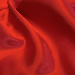 Charmeuse Satin Rod Pocket Curtains - Red