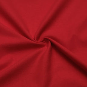 Cotton Flannel Rod Pocket Curtains - Red