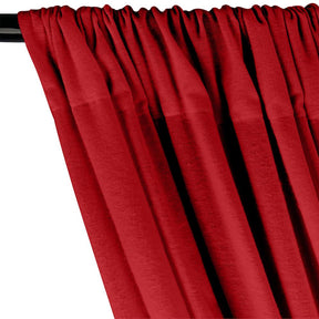 Cotton Flannel Rod Pocket Curtains - Red