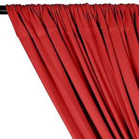 Cotton Jersey Rod Pocket Curtains - Red