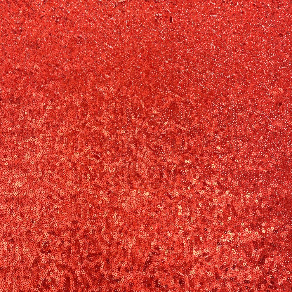 Crushed Embroidery Sequins On Mesh Fabric SV576569 Red 1