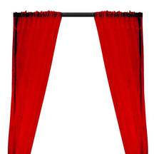Crystal Organza Rod Pocket Curtains - Red