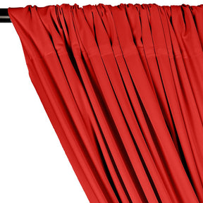 Matte Milliskin Rod Pocket Curtains - Red