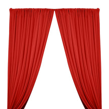 Matte Milliskin Rod Pocket Curtains - Red