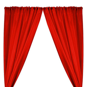 Polyester Dupioni Rod Pocket Curtains - Red 12