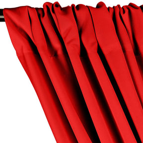 Poplin (110 Inch) Rod Pocket Curtains - Red