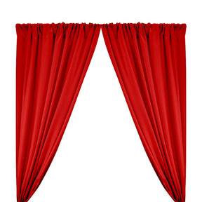 Poplin (110") Rod Pocket Curtains - Red