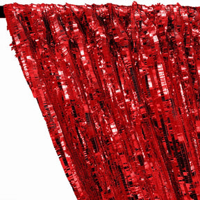 Rectangle Piano Sequins Rod Pocket Curtains - Red