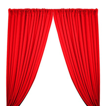 Scuba Double Knit Rod Pocket Curtains - Red
