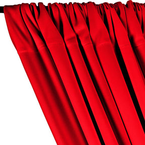 Scuba Double Knit Rod Pocket Curtains - Red