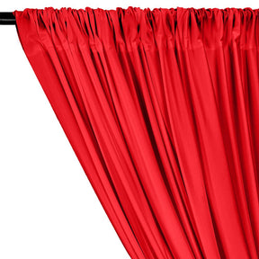 Shiny Milliskin Rod Pocket Curtains - Red